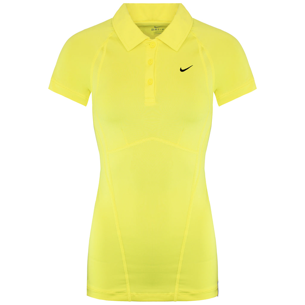 Nike Active Womens Yellow Tennis Polo Shirt