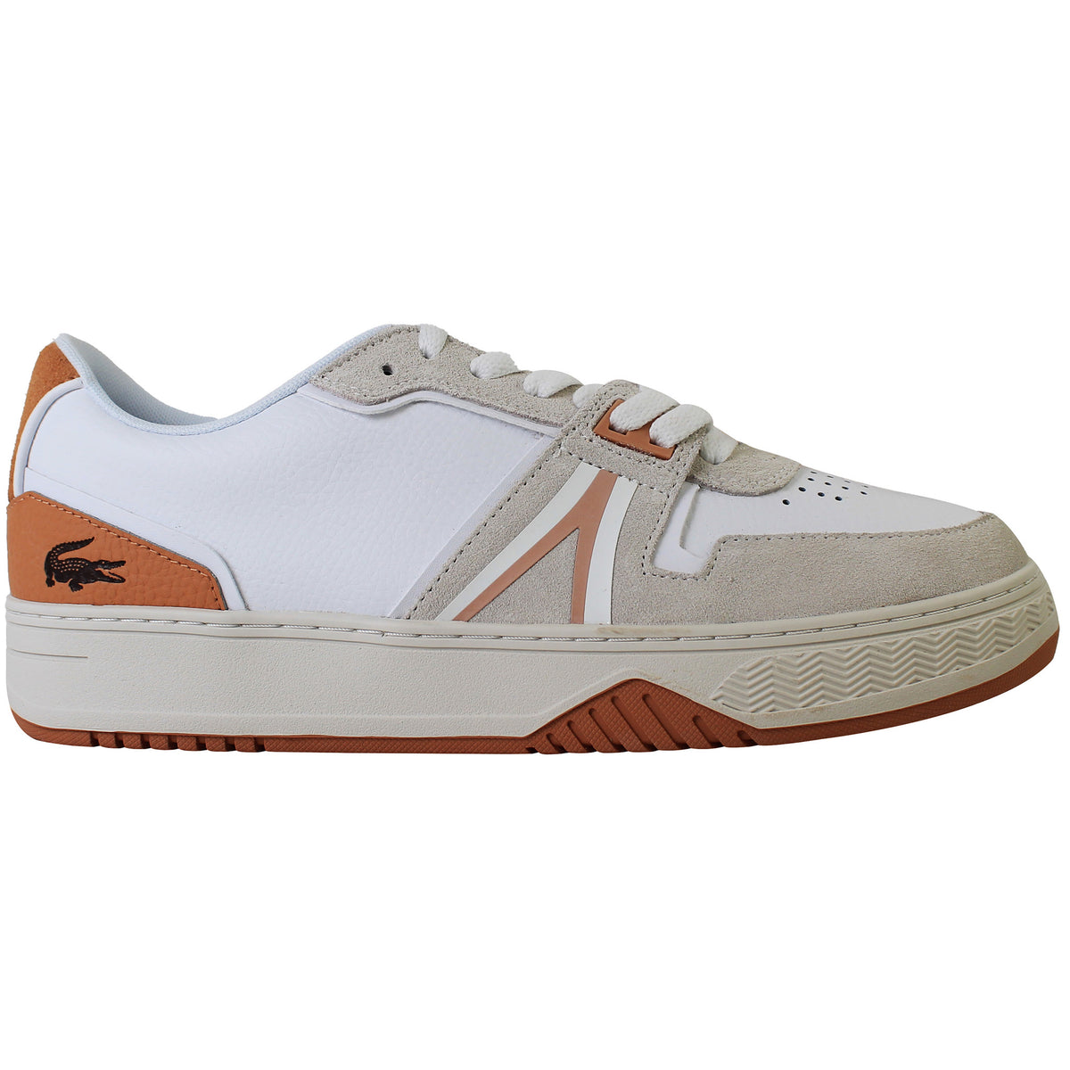 Lacoste L001 124 2 Mens White/Brown Trainers