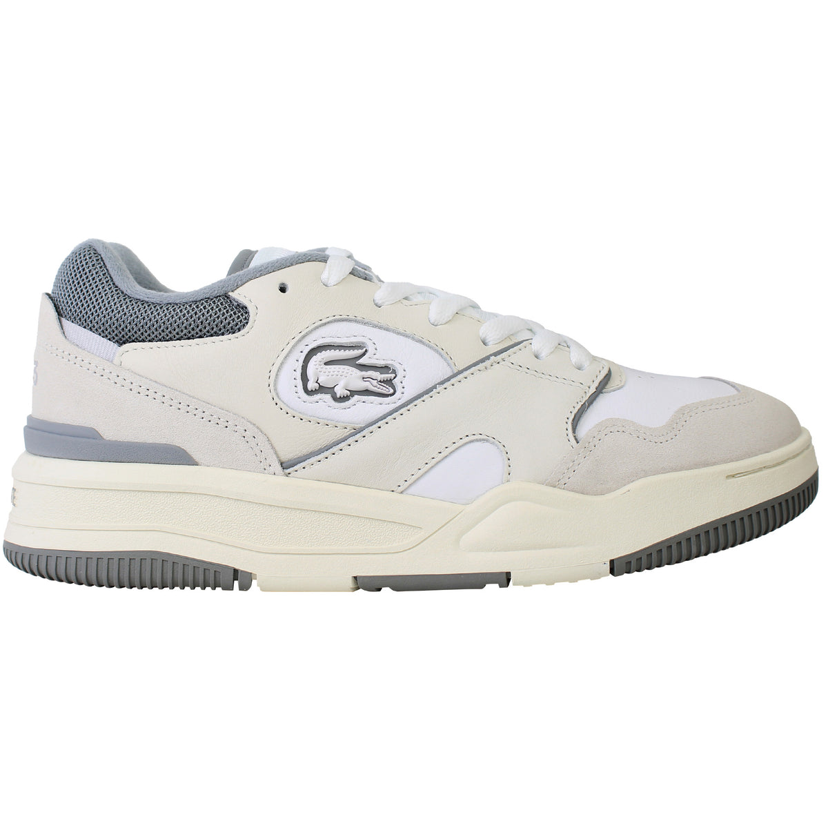 Lacoste Lineshot 124 1 Mens White/Grey Trainers