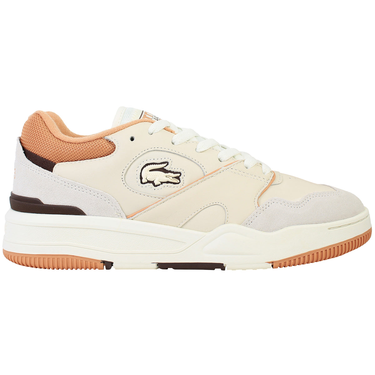 Lacoste Lineshot 124 3 Mens Off White/Brown Trainers