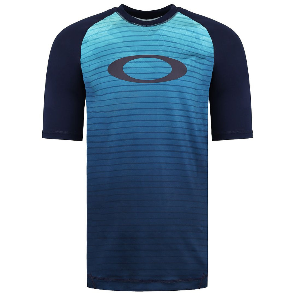 Oakley Rashguard Mens Blue Cycling T-Shirt