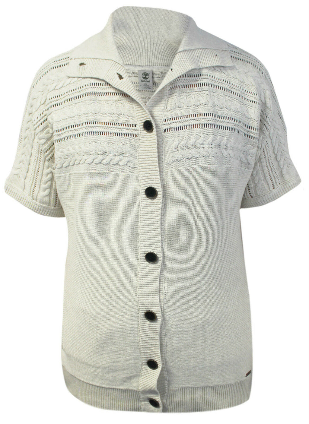 Timberland Womens Short Sleeve Oversized Cotton Cardigan Button 4948J 103 R7D