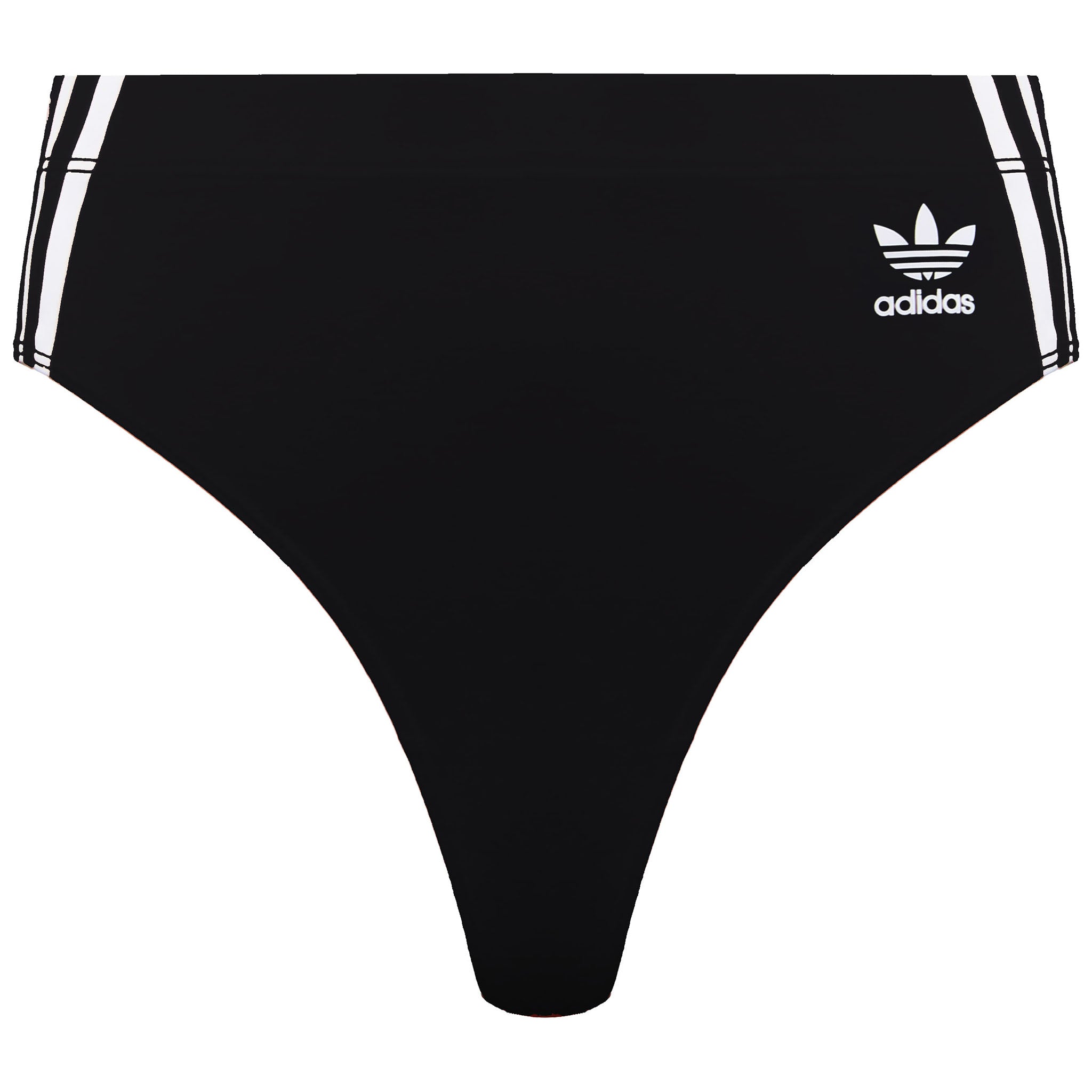 Adidas 2-Pack Womens Orange/Black Wide Side Thong