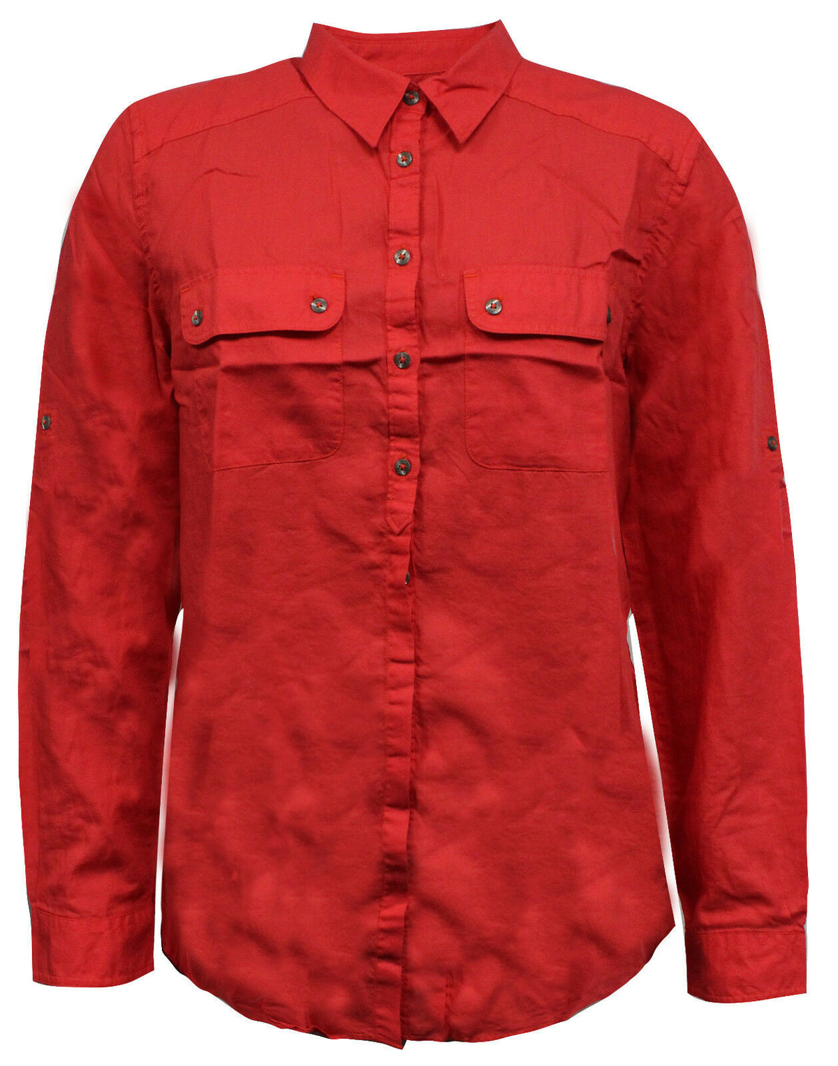 Timberland Relaxed Cargo Button Down Womens Coral Top