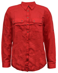 Timberland Relaxed Cargo Button Down Womens Coral Top