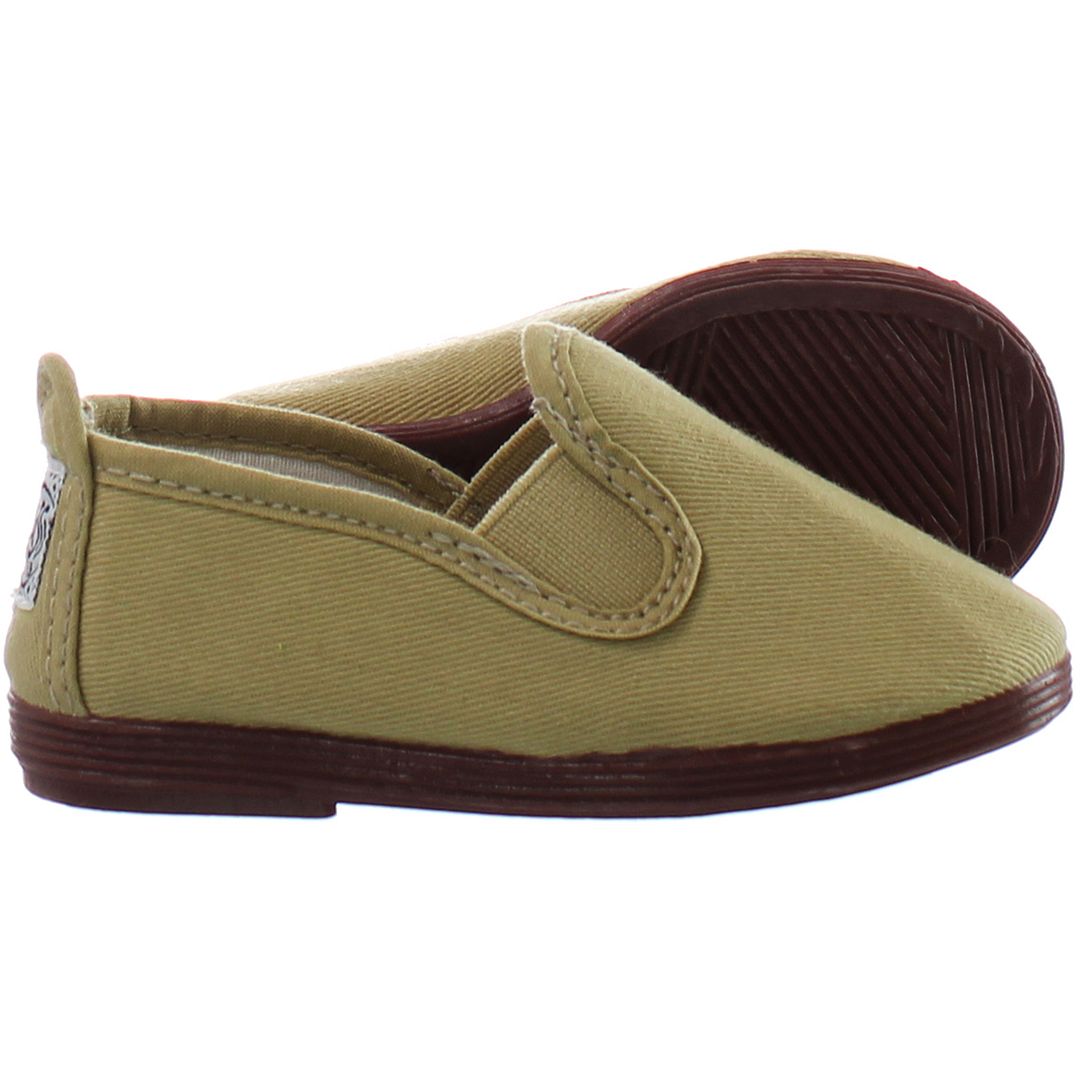 Flossy Pamplona Kids Brown Plimsolls