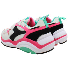 Diadora Whizz Run Mens White/Pink Trainers