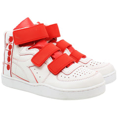 Diadora MI Basket Tape Mens White/Red Trainers