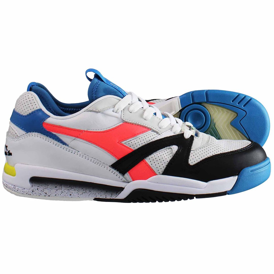 Diadora Duratech Elite Paura Mens White/Blue Trainers