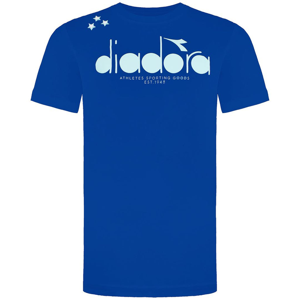 Diadora Logo Mens Blue T-Shirt