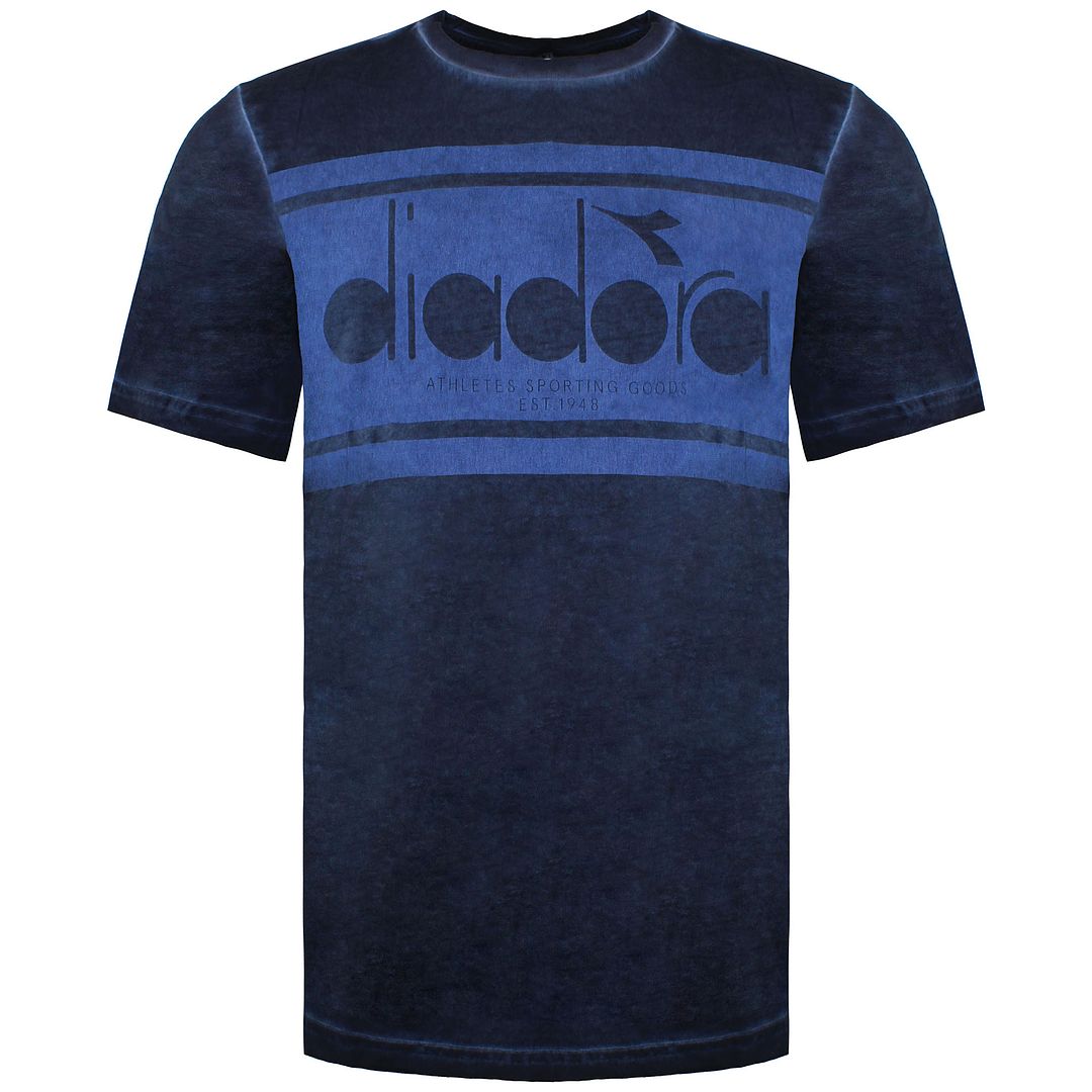 Diadora Logo Mens Navy T-Shirt