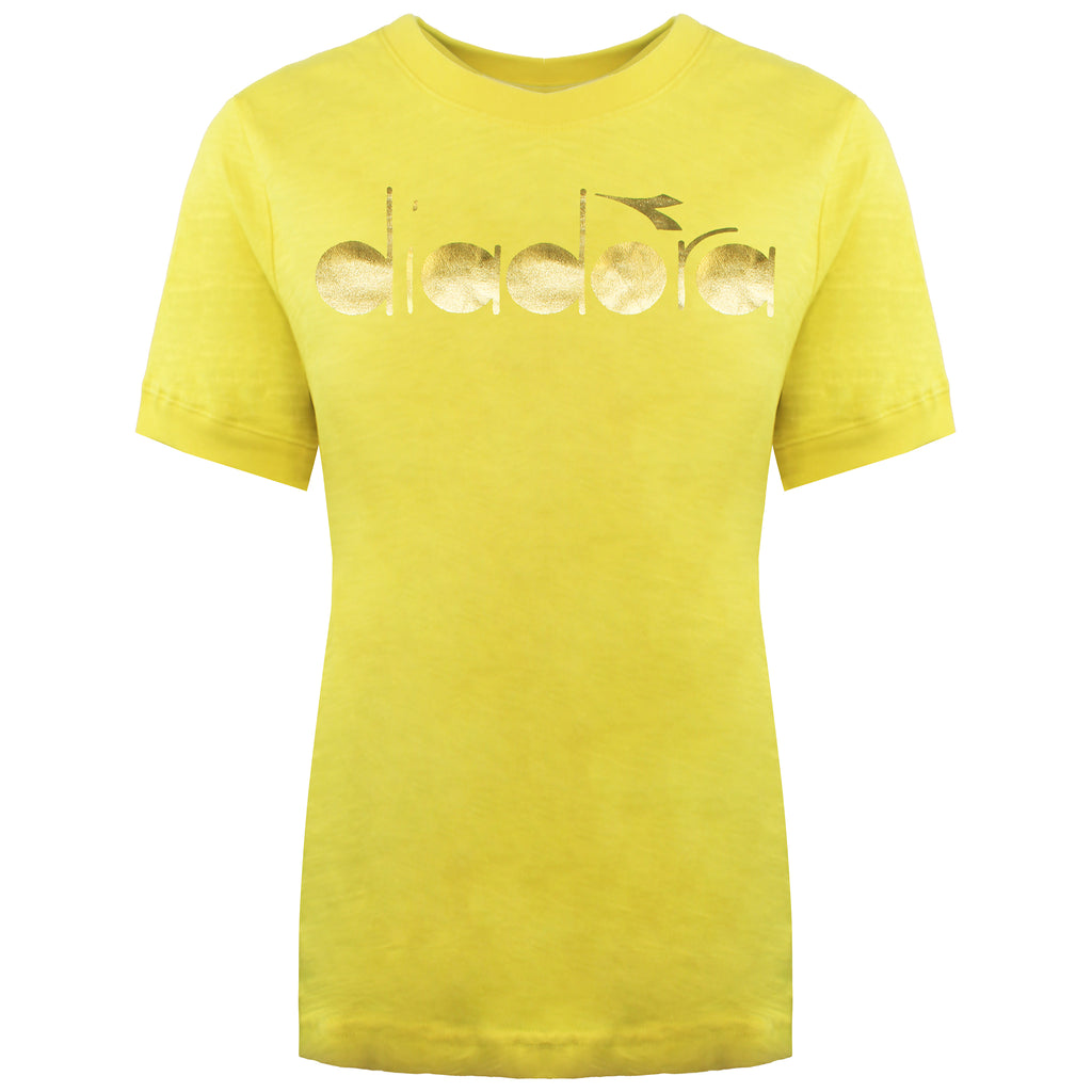 Diadora Sportswear Womens Yellow T-Shirt