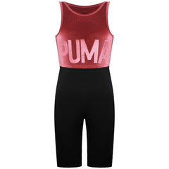 Puma Active Womens Black/Burgundy Jumpsuit