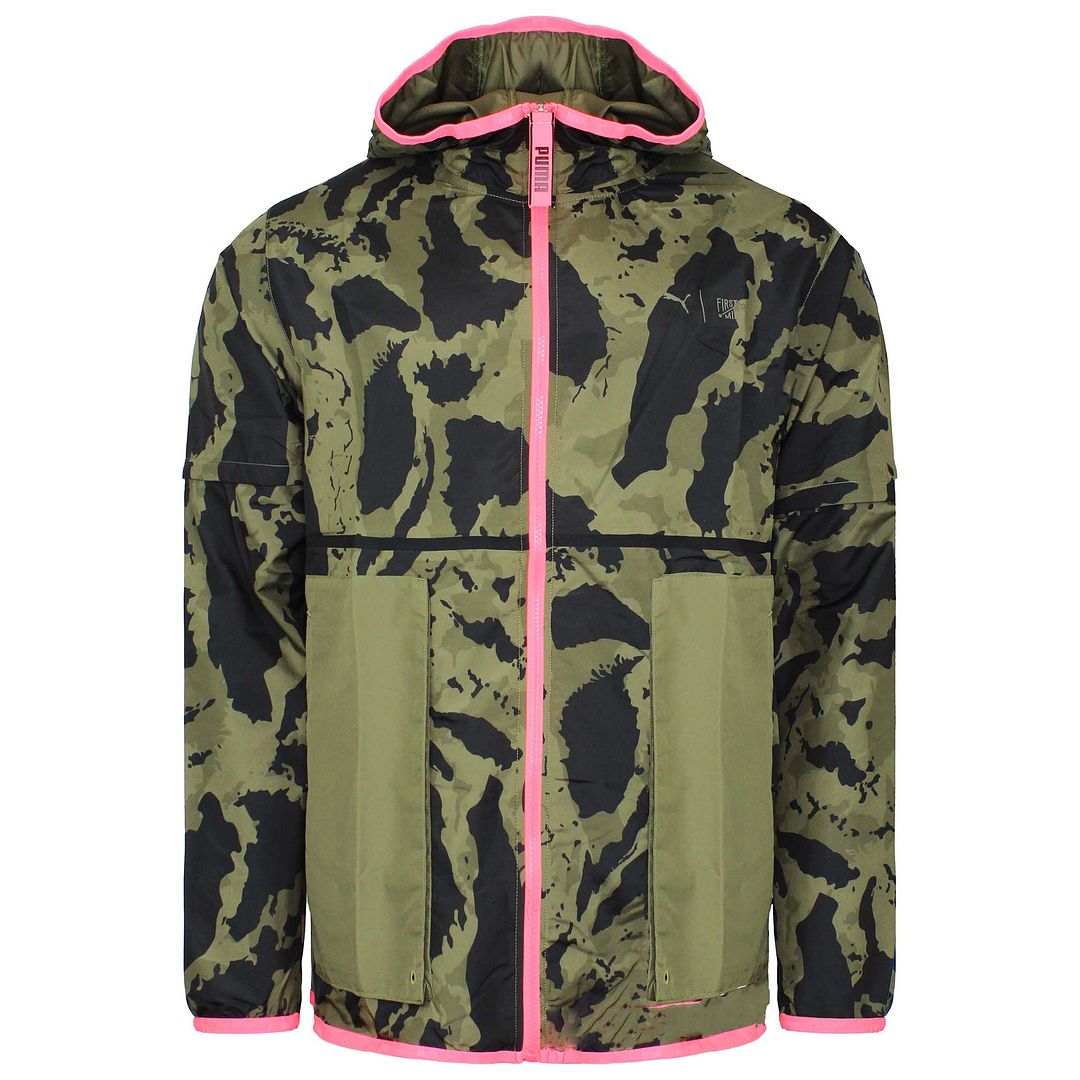 Puma x First Mile WindCell Mens Black/Green Woven Jacket