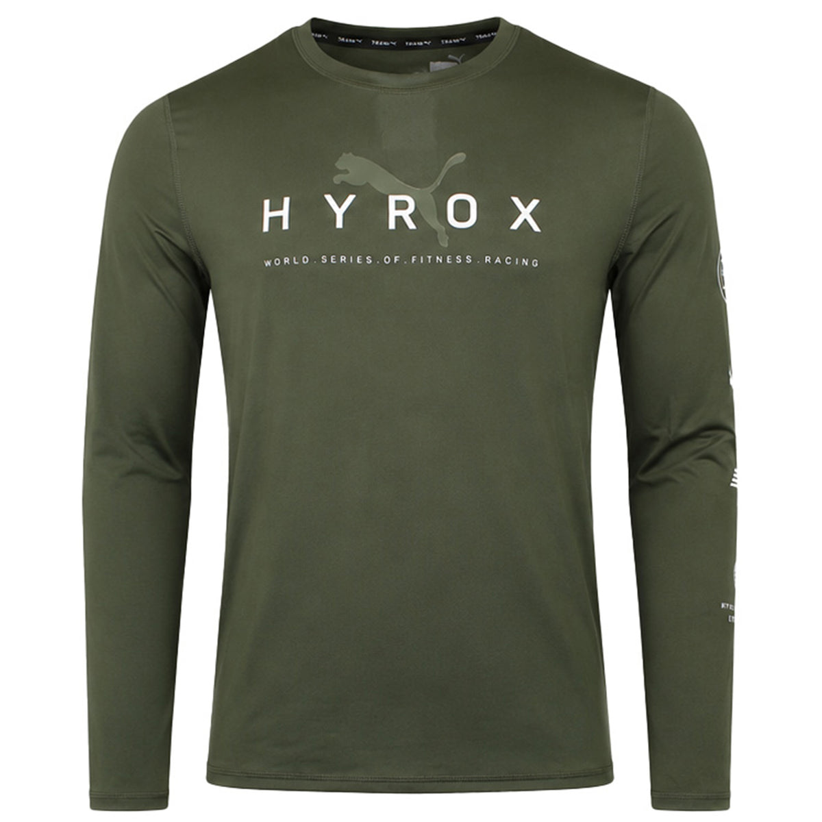 Puma x HYROX Run Mens Dark Green Top