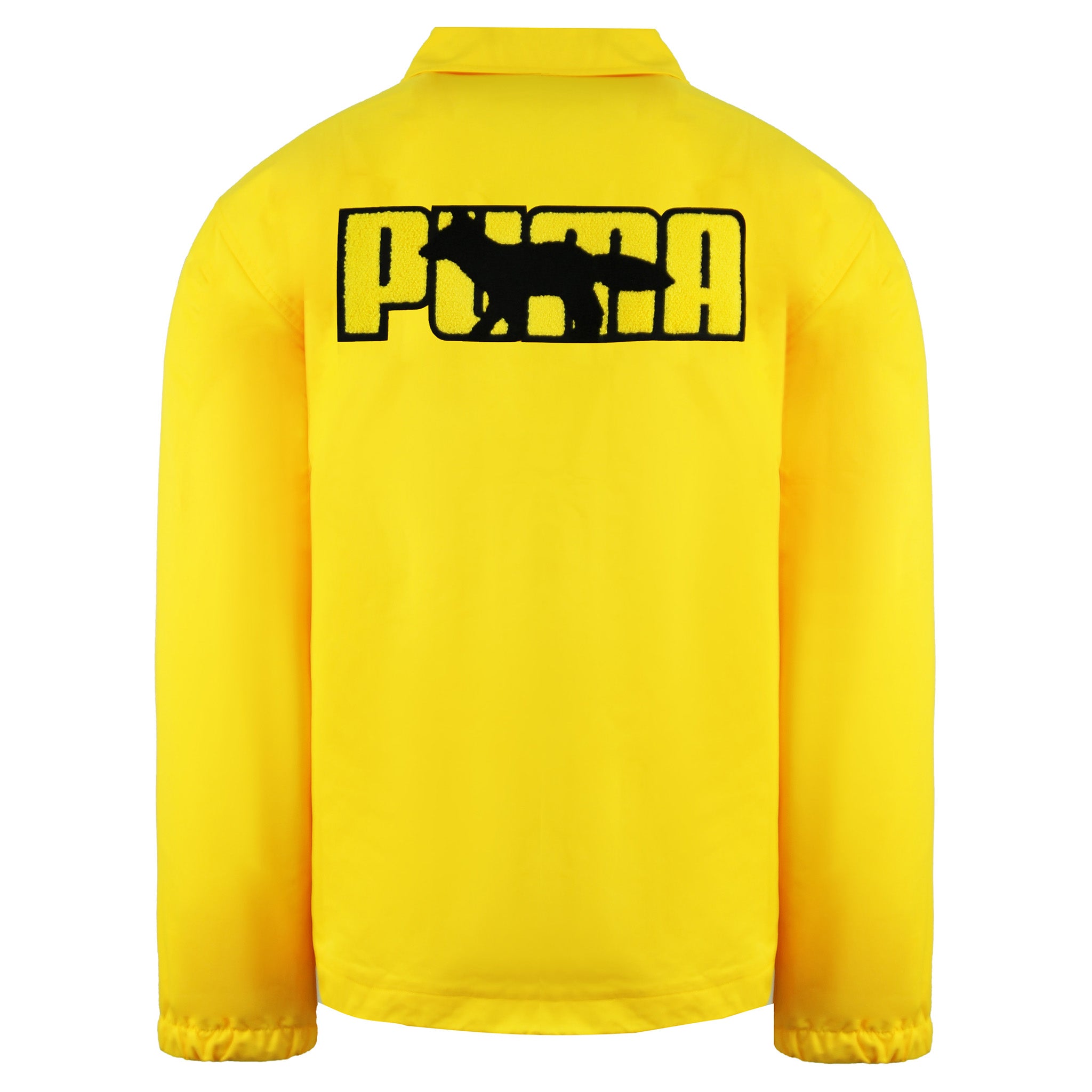 Puma x Maison Kitsune Long Sleeve Collared Yellow Mens Coach Jacket 530430 30