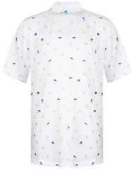 Puma x Arnold Palmer Dancing Umbrellas Mens White Golf Polo Shirt