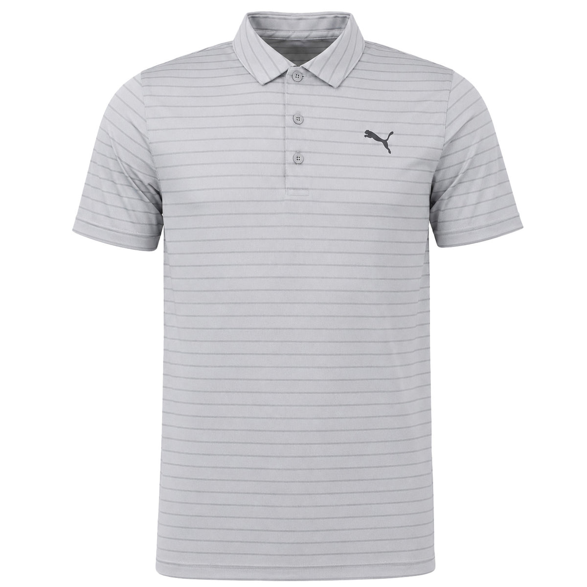 Puma Rotation Stripe Mens Grey Polo Shirt