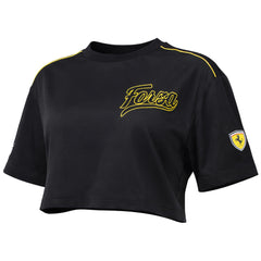 Puma Ferrari Race x June Ambrose Womens Black Crop Top