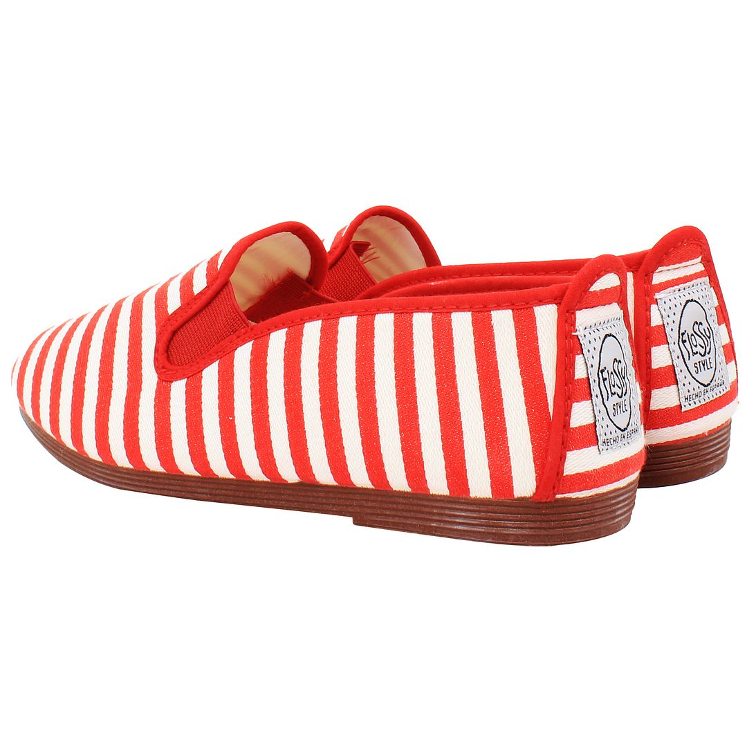 Flossy Style Corella Red/White Plimsolls