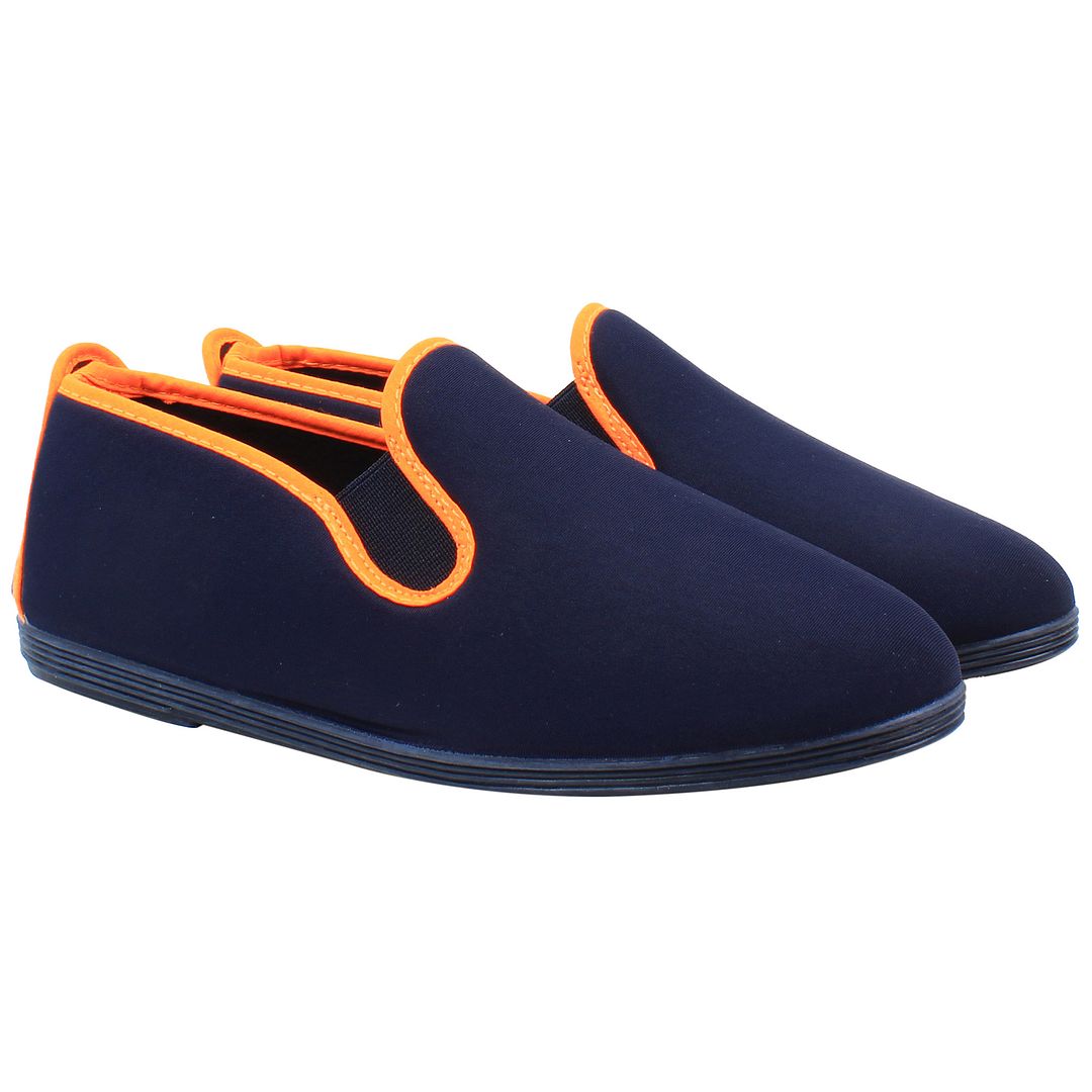 Flossy Style Novelda Navy/Orange Plimsolls