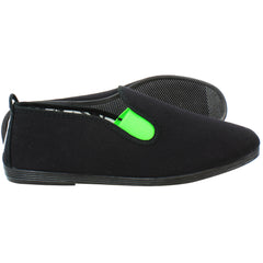 Flossy Menorca Kids Black Plimsolls