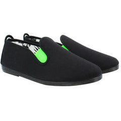 Flossy Menorca Kids Black Plimsolls