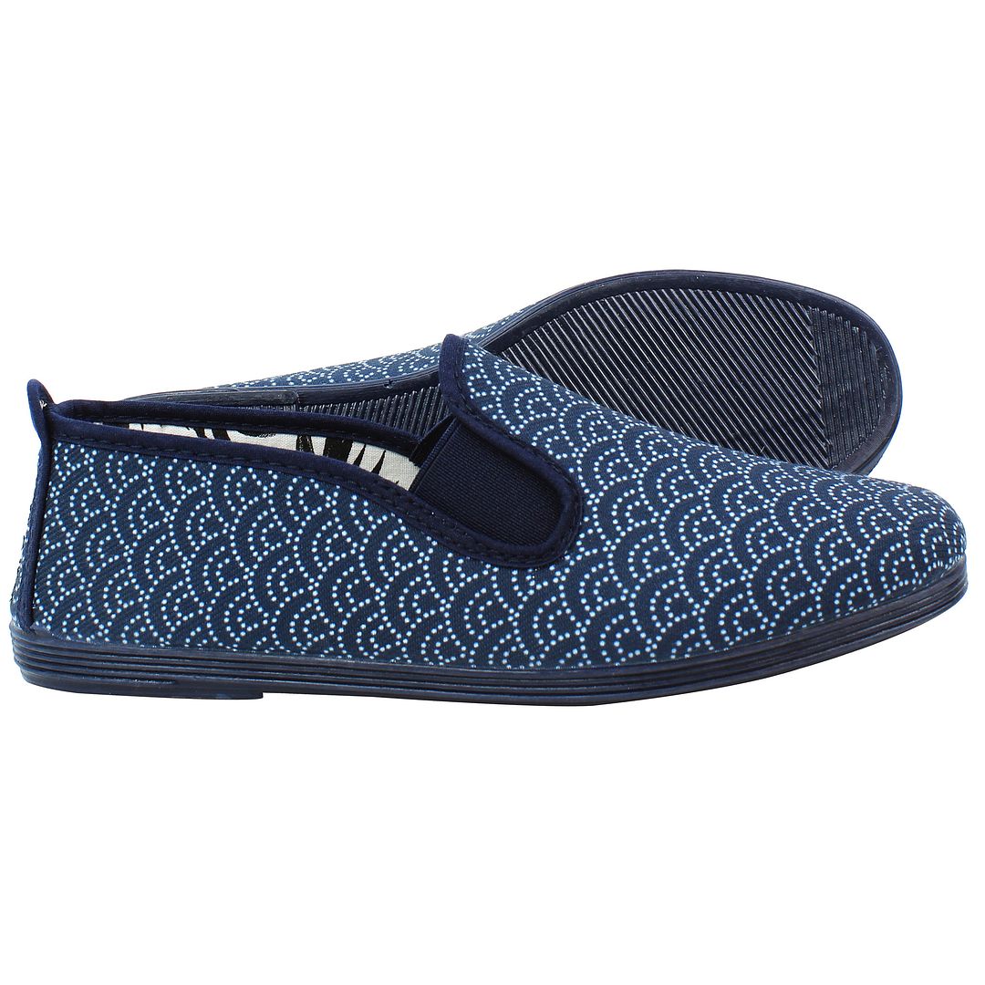 Flossy Style Morgan Navy Plimsolls