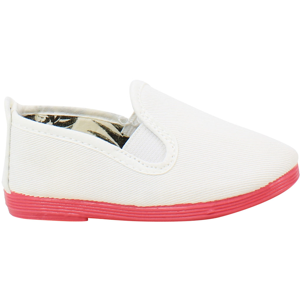 Flossy Style Luna Kids White Plimsolls