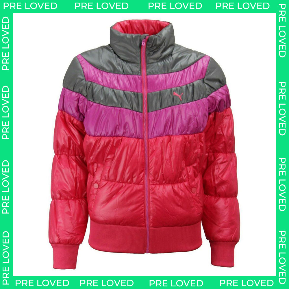 Puma Logo Womens Pink Padded Jacket NO TAG