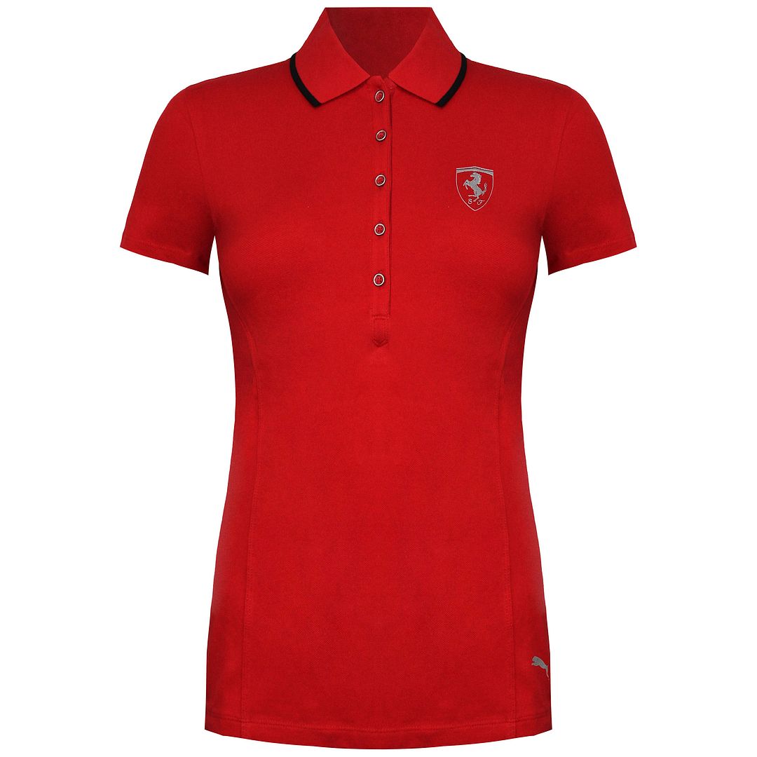 Puma Scuderia Ferrari Womens Red Polo Shirt