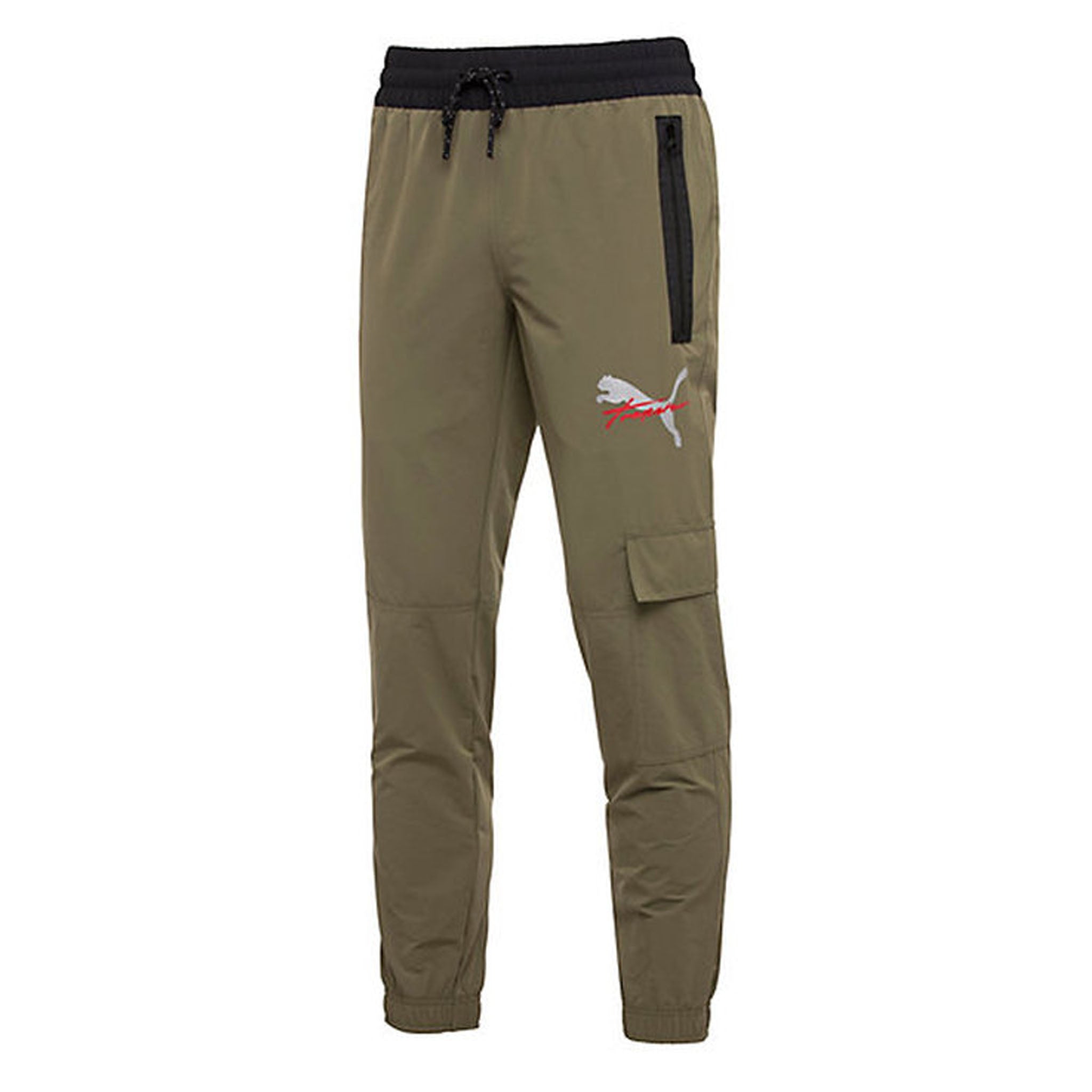 Puma x Trapstar Stretch Waist Mens Khaki/Black Track Pants 572578 02