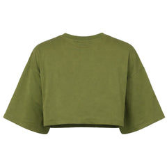 Puma x Rihanna Fenty Crew Neck Womens Green Crop Top