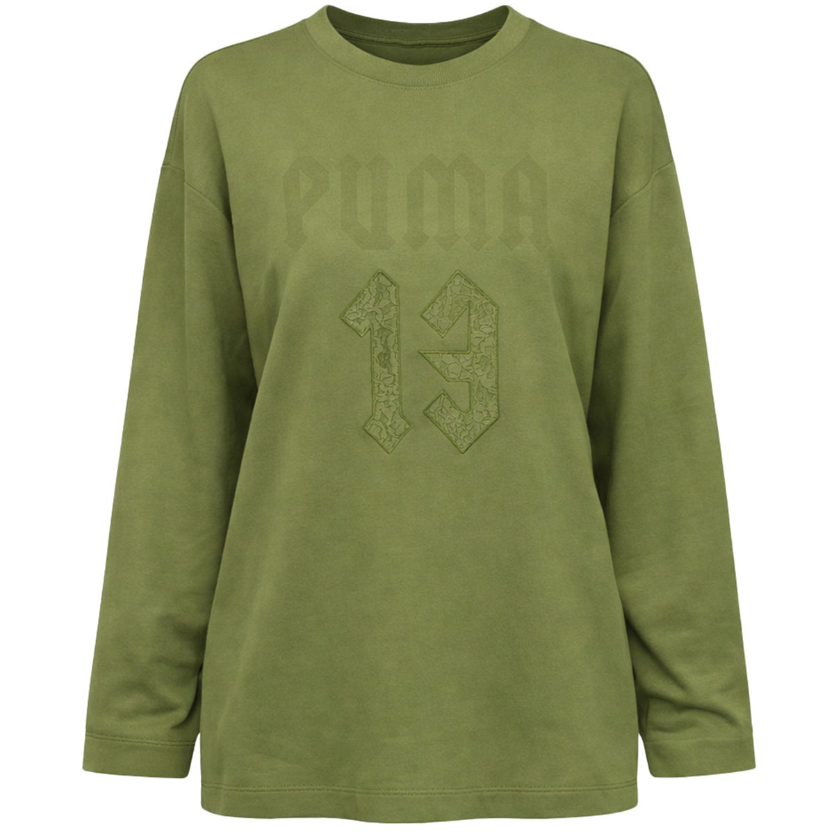 Puma x Rihanna Fenty Graphic Womens Olive Top