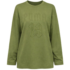Puma x Rihanna Fenty Graphic Womens Olive Top
