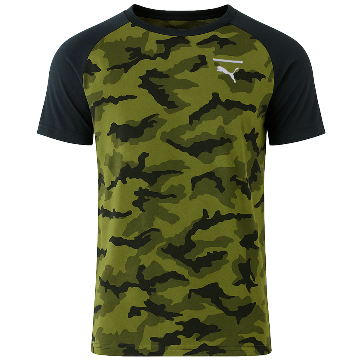 Puma Evo Mens Green Camo T-Shirt