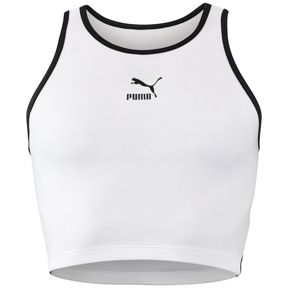 Puma Classic T7 Womens White Crop Top
