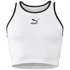 Puma Classic T7 Womens White Crop Top