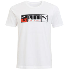 Puma Gold Plate Mens White T-Shirt