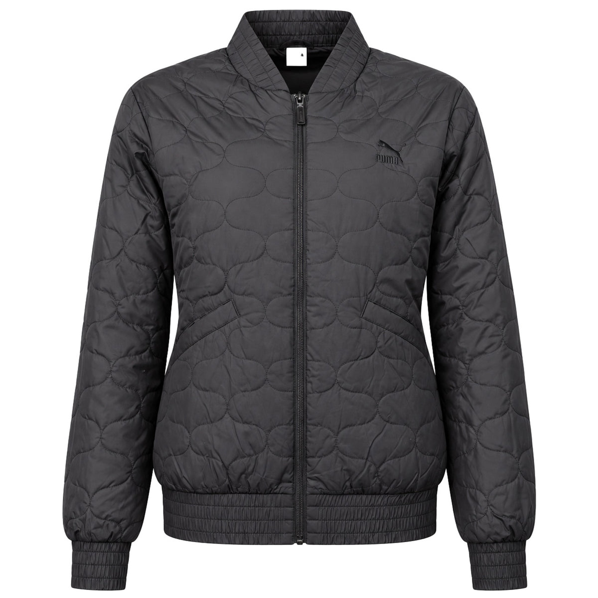 Puma Logo Womens Black Bomber Jacket