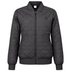Puma Logo Womens Black Bomber Jacket