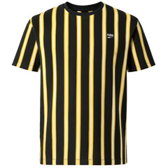 Puma Downtown Stripe Mens Black/Yellow T-Shirt