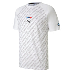 Puma BMW Motorsport Street AOP Short Sleeve Crew Neck White Mens T-Shirt 596082 02