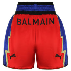 Puma x Balmain Stretch Waist Red Womens Boxing Shorts 596887 11