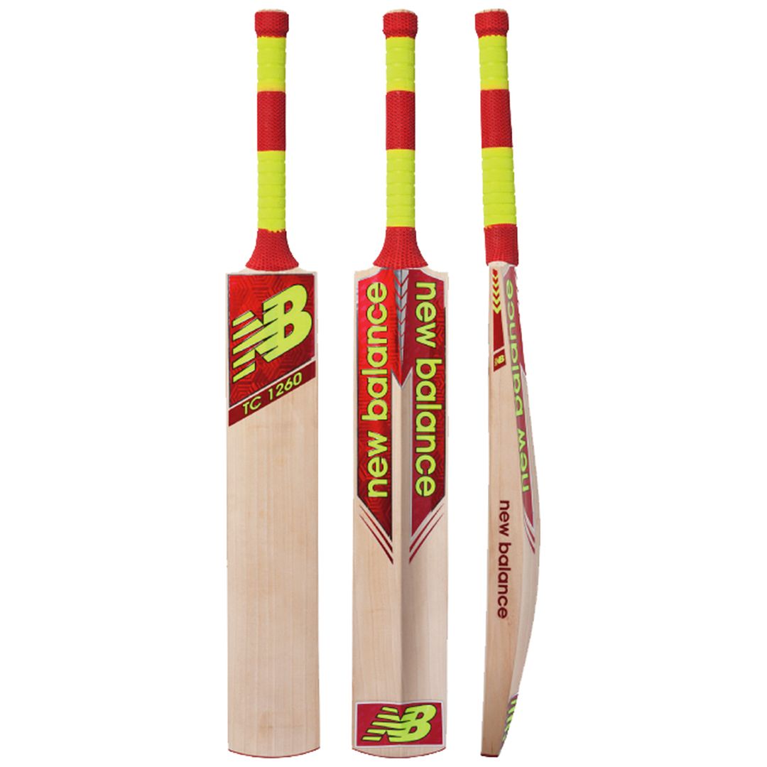 New Balance TC 1260 Red Yellow Mens Cricket Bat