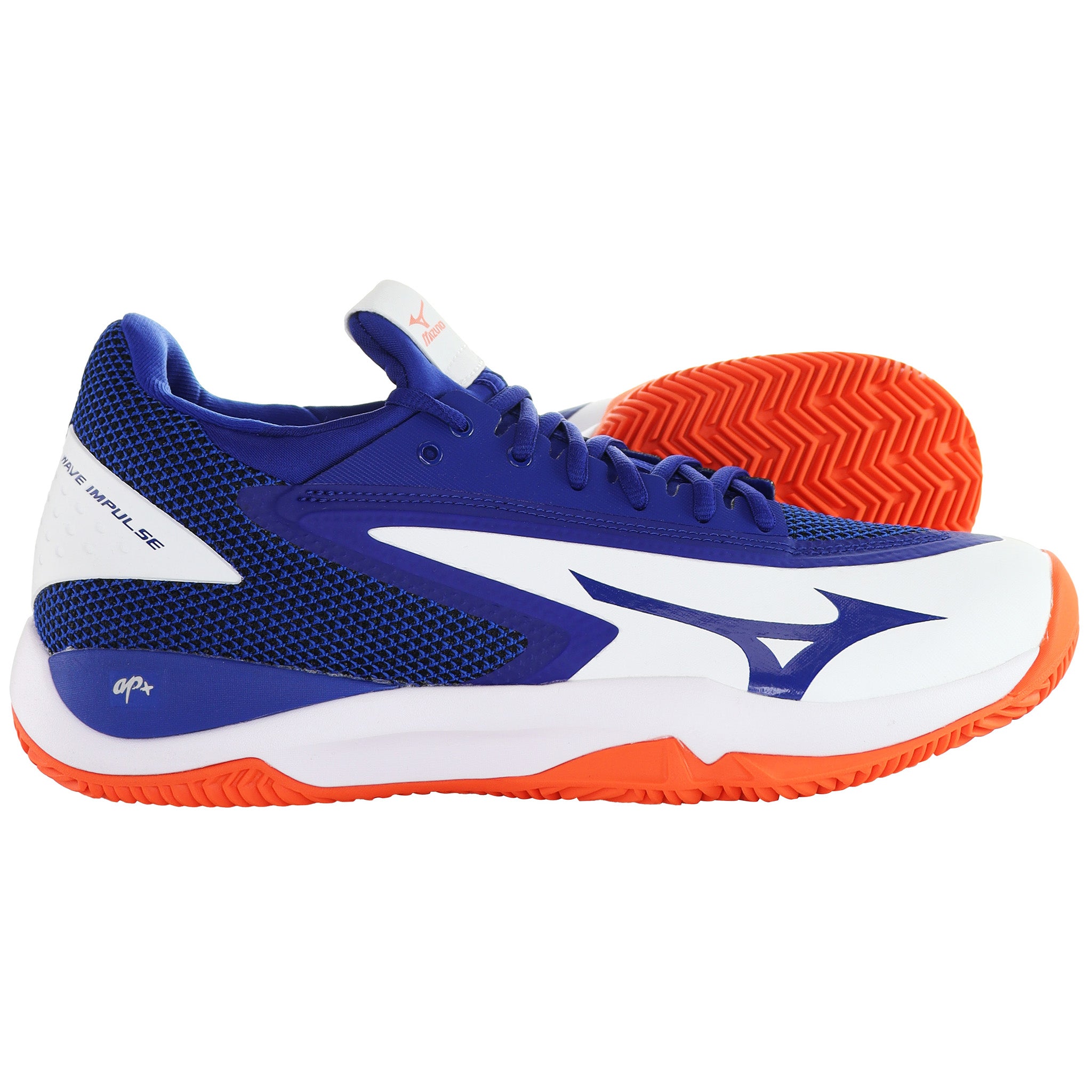 Mizuno Wave Impulse CC Mens White/Blue Tennis Shoes