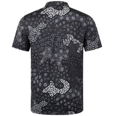 Puma Cloudspun Bloom Camo Mens Black Golf Polo Shirt
