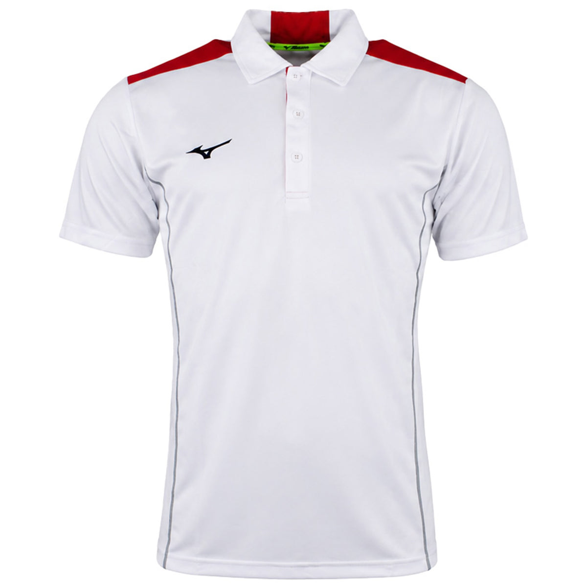 Mizuno Hex Rect Mens White Polo Shirt