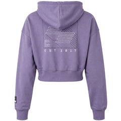 Puma x HYROX Womens Purple Cropped Hoodie