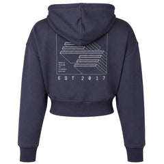 Puma x HYROX Womens Dark Grey Cropped Hoodie